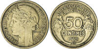 France 50 Centimes Coin, Morlon, Bruxelles, Aluminum-Bronze -