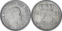 Netherlands 25 Cents Coin, Juliana, Nickel, KM:183 -
