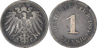 GERMANY - EMPIRE Pfennig Coin, Wilhelm II, Berlin, Copper -