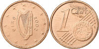 Ireland 1 Centime Celtic harp, Copper Plated Steel -