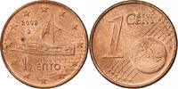 Greece Euro Cent Athens, Copper Plated Steel, KM:181 -