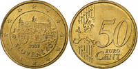 Slovakia 50 Euro Cent Bratislava Castle, golden, Nordic gold -