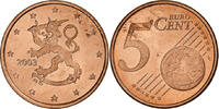 Finland 5 Euro Cent Vantaa, Copper Plated Steel, KM:100 -