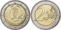 Belgium 2 Euro Queen Elisabeth, Brussels, Bi-Metallic, KM:317 -