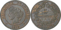 France 5 Centimes Cérès, Paris, Bronze, Gadoury:157a -