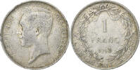 Belgium Franc Albert I, Silver, KM:72 -