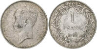 Belgium Franc Albert I, Silver, KM:72 -