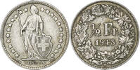 Switzerland 1/2 Franc Coin, Bern, Silver, KM:23 -