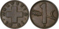 Switzerland Rappen Coin, Bern, Bronze, KM:46 -