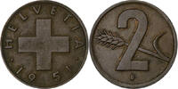 Switzerland 2 Rappen Coin, Bern, Bronze, KM:47 -