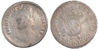 France Ecu Coin, Louis XIV, Écu aux insignes, Rennes -