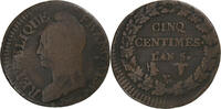 France 5 Centimes Dupré, Lille, Bronze, KM:640.11 -