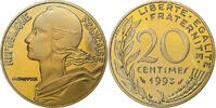 France 20 Centimes Marianne, Paris, Proof, Aluminum-Bronze -