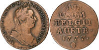 Austrian Netherlands Liard, Oord Maria Theresa, Brussels, Copper -