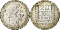 France 20 Francs Turin, Paris, Silver, Gadoury:852, KM:879 -