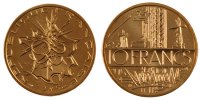France 10 Francs Coin, Mathieu, Nickel-brass, Gadoury:814 -