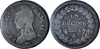 France 1 Décime Dupré, Paris, Copper, Gadoury:187 -