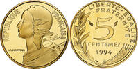 France 5 Centimes Marianne, Paris, Série BE / Proof, Aluminum-Bronze -