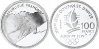 France 100 Francs 1992 Olympics, Albertville, Alpine Skiing, Paris, BE -