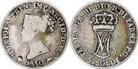Italy 5 Soldi Duchy of Parma, Maria Luigia, Parma, Silver -