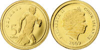 Cook Islands 5 Dollars Elizabeth II, Orpheus, Proof, Gold -