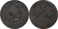France 1 Centime Dupré, Paris, Copper, Gadoury:76 -