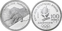 France 100 Francs 1992 Olympics, Albertville, Alpine Skiing, MDP, BE -