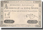 France 5 Livres 1791-05-06, KM:A42, Lafaurie:137 -