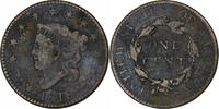 United States 1 Cent Coronet Head, Philadelphia, Copper -
