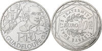 France 10 Euro Guadeloupe, MDP, Silver -