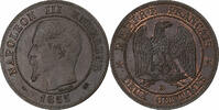 France 2 Centimes Napoleon III, Lyon, Bronze, Gadoury:103 -