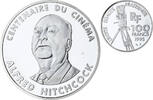 France 100 Francs Alfred Hitchcock, Centenaire du Cinéma, MDP, Silver -