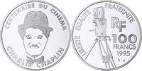 France 100 Francs Charlie Chaplin, Centenaire du Cinéma, MDP, Silver -