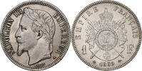 France 1 Franc Napoleon III, Paris, Silver, Gadoury:463 -
