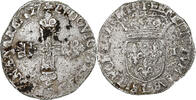 France 1/4 Ecu Louis XIII, Bayonne, Silver -