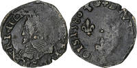 France Double Tournois Henri III, Bayonne, Copper -