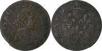 France Double Tournois Louis XIII, Axe Loire-Rhône, Copper -