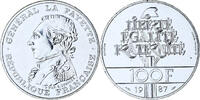 France 100 Francs La Fayette, MDP, Piéfort, BU, Silver -