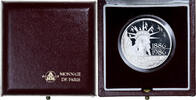 France 100 Francs Liberté, MDP, Proof, Silver -