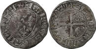 France Blanc Guénar Charles VI, Uncertain mint, Silver -