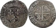 France Blanc Guénar Charles VI, Uncertain mint, Silver -