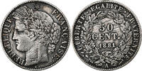 France 50 Centimes Cérès, Paris, Silver, Gadoury:419a -