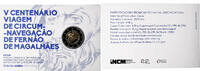 Portugal 2 Euro Fernand de Magellan, Coin card.Proof, Lisbon -