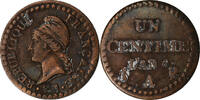 France 1 Centime Dupré, Paris, Copper, Gadoury:76 -