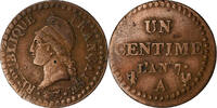 France 1 Centime Dupré, Paris, Copper, Gadoury:76 -