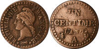 France 1 Centime Dupré, Paris, Copper, Gadoury:76 -