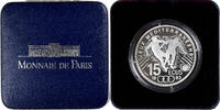 France 100 Francs-15 Ecus Mediterranean Games, Football, MDP, Silver -