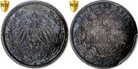 GERMANY - EMPIRE 1/2 Mark Wilhelm II, Berlin, Silver, PCGS, MS(65-70) -