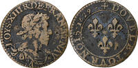 France Double Tournois Louis XIII, Paris, Copper, CGKL:398G -