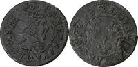 France Double Tournois Louis XIII, Lyon, Copper, CGKL:348 -